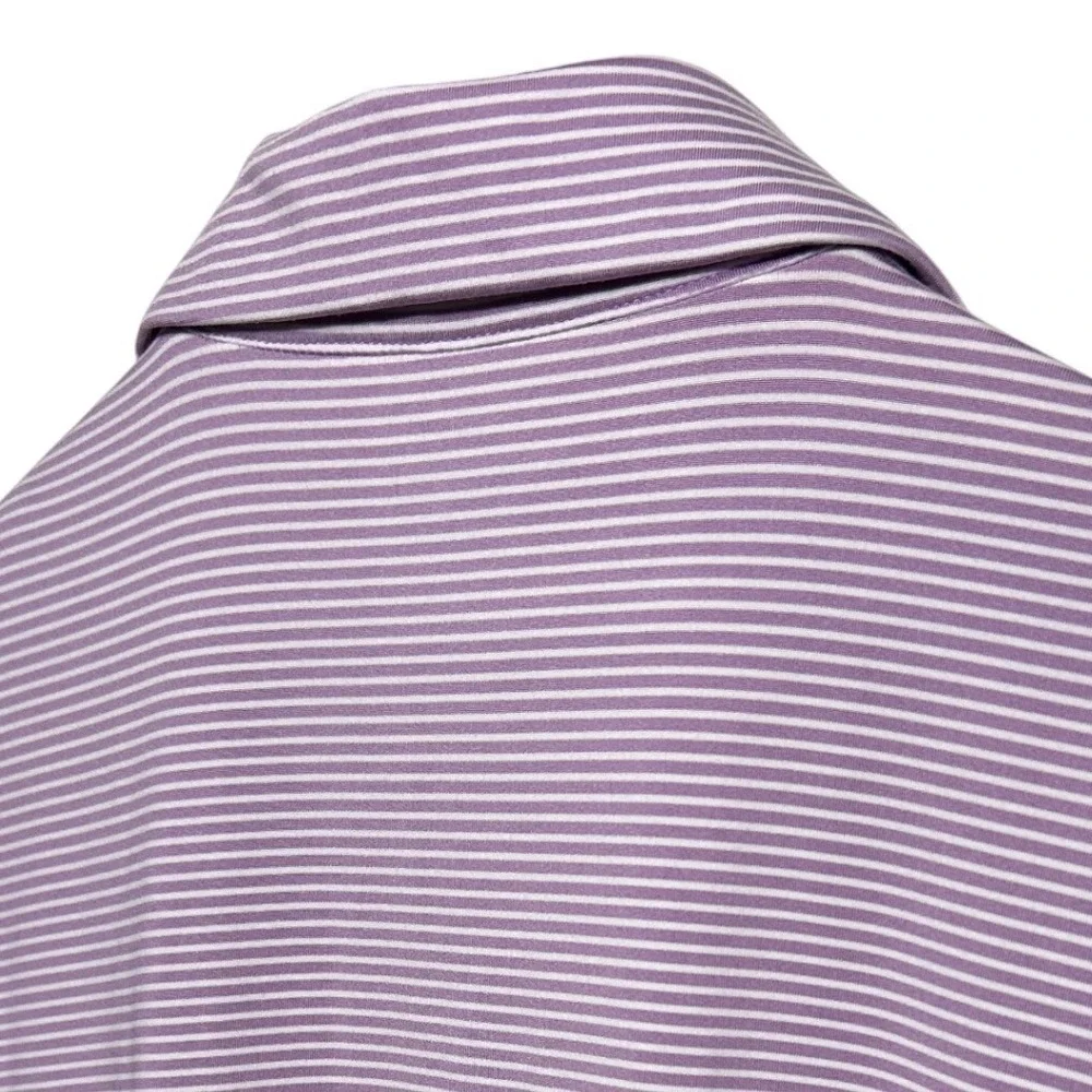 J Crew Performance Polo Golf Shirt Purple White Stripe‎ Size Large Retail: $79